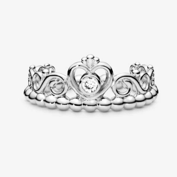 Pandora alluring brilliant princess and Diamond Princess tiara crown ring ring - Picture 2 of 9